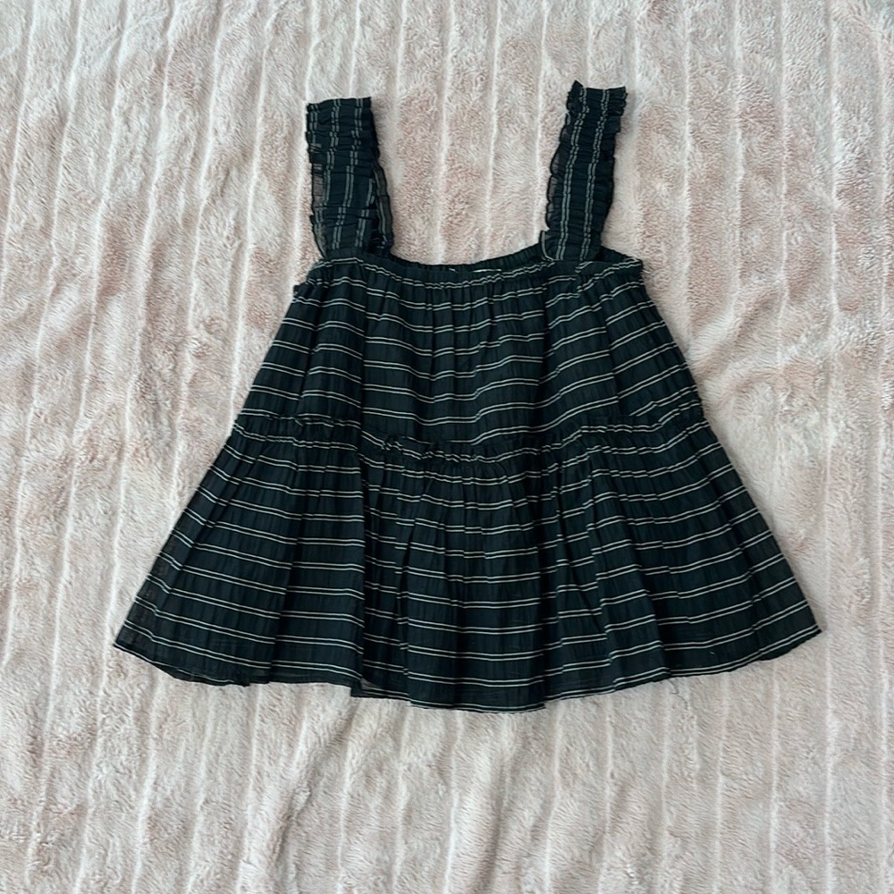 Black and white &merci tank top